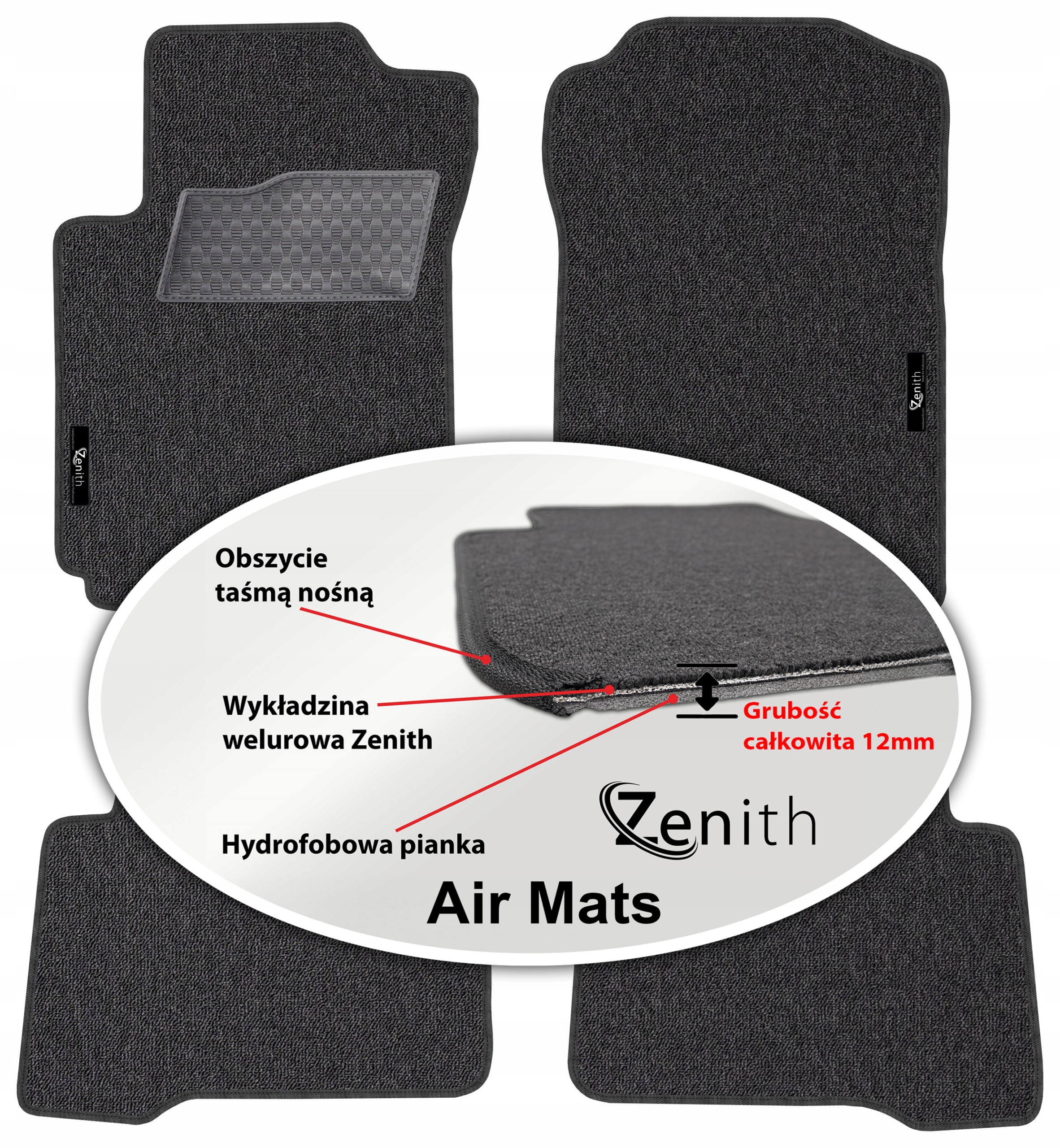 Grand Vitara II 5D 2005-2014 Velúrové koberčeky do auta Zenith Air Mats