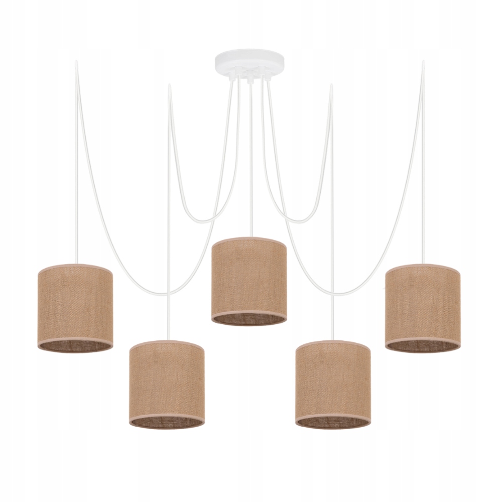 

Lampa Wisząca Żyrandol Spider Pająk Juta Boho Tuba