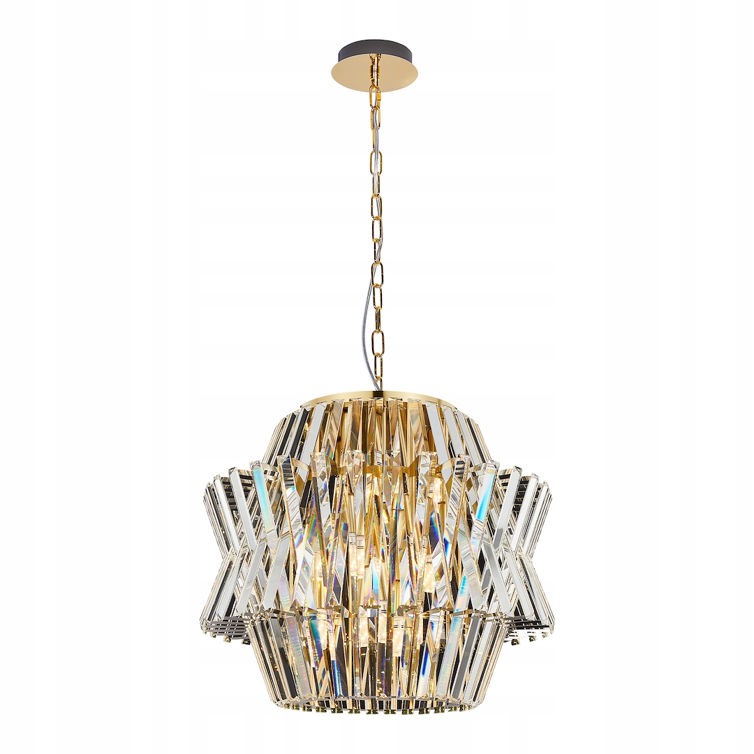 Kryštálový luster Milagro Crown Zlatý 12xE14 max 40W Led IP20