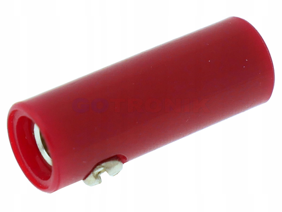 

Gniazdo banan 4mm na kabel czerwone 22,5mm