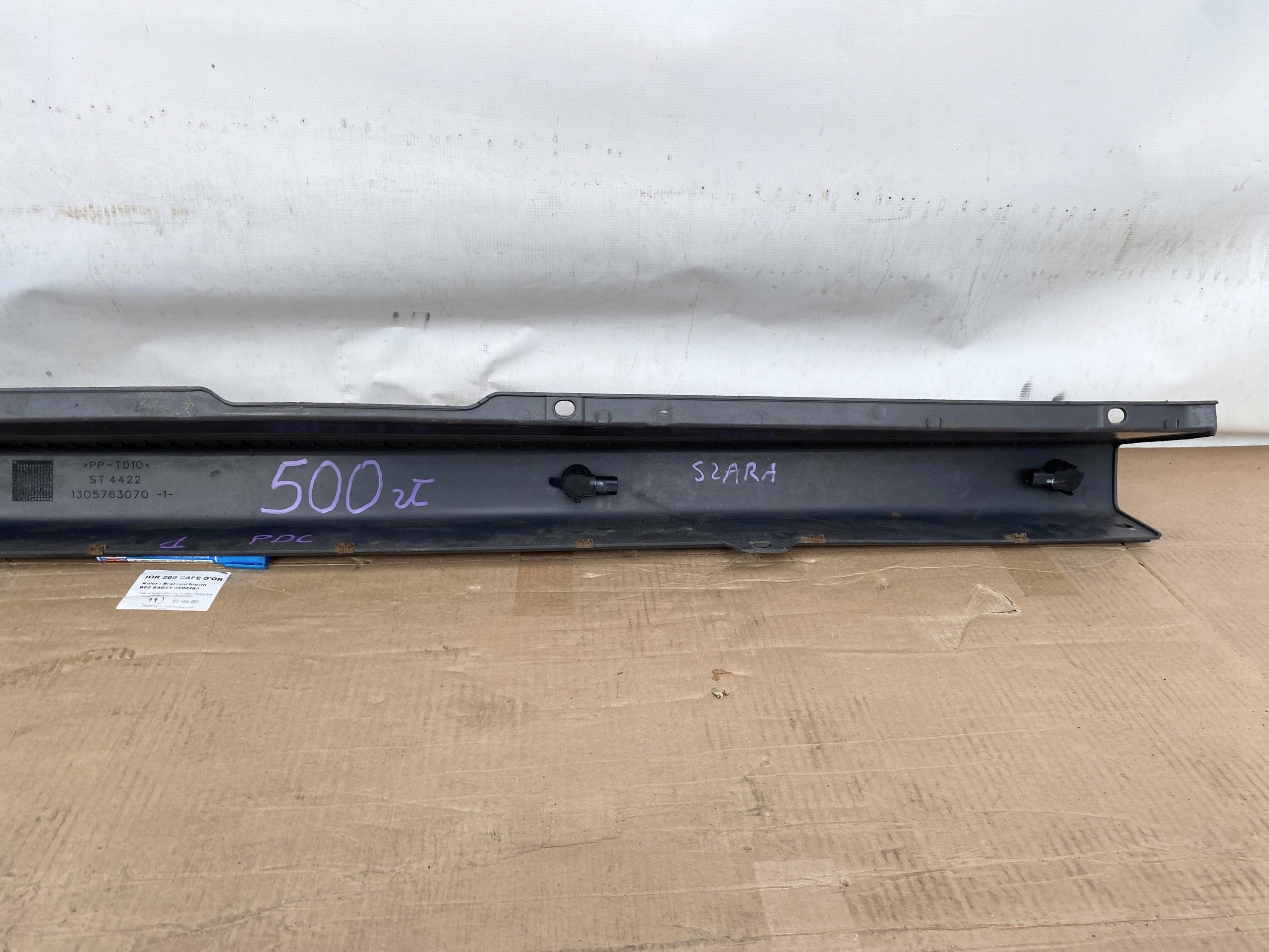 DUCATO BOXER JUMPER 06- cap bumper PDC rear part rear grey original