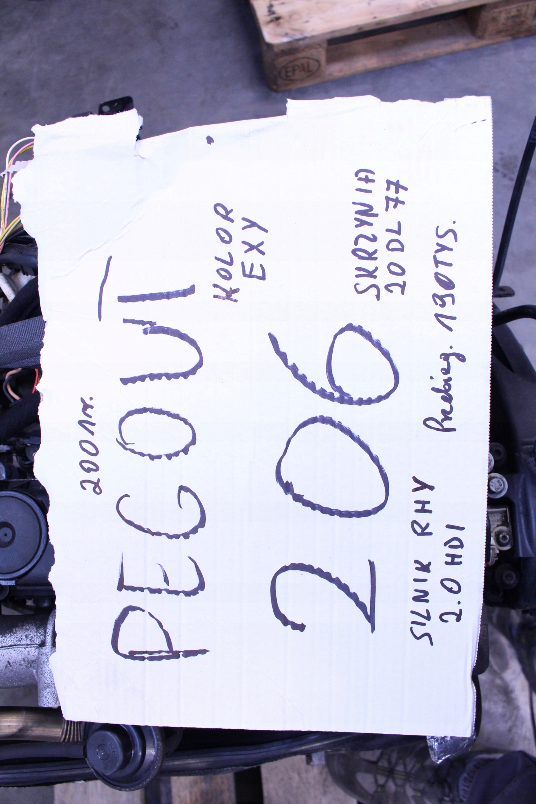 Двигатель peugeot 206 2001r. 2.0 rhy
