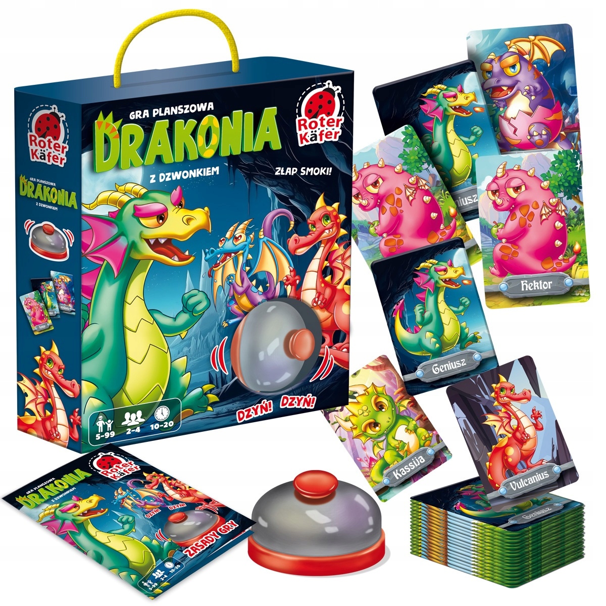 Gra edukacyjna z dzwonkiem. Smoki