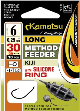 

Gotowe Haczyki Method Feeder 12/30cm Kiji gumka