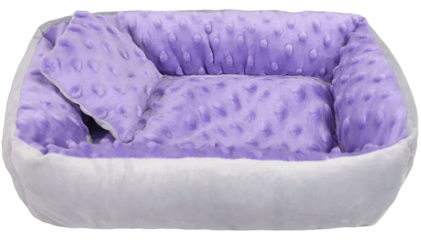 Pelíšek Šedo-fialové Vel 35 – 30 – 10 cm Mimiko.