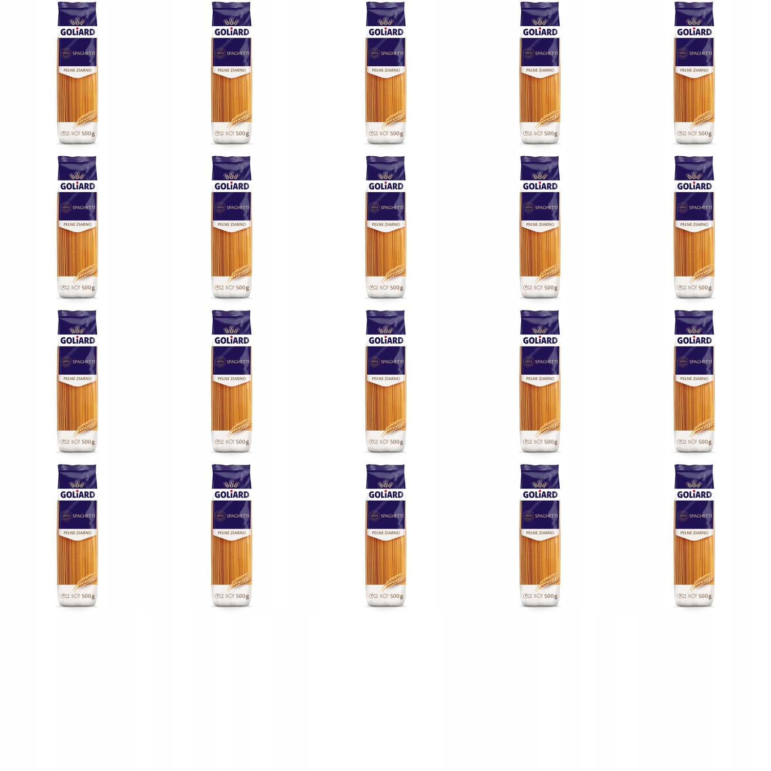 Levně 20 x 500 g Goliard těstoviny špagety s plným zrnem Karton