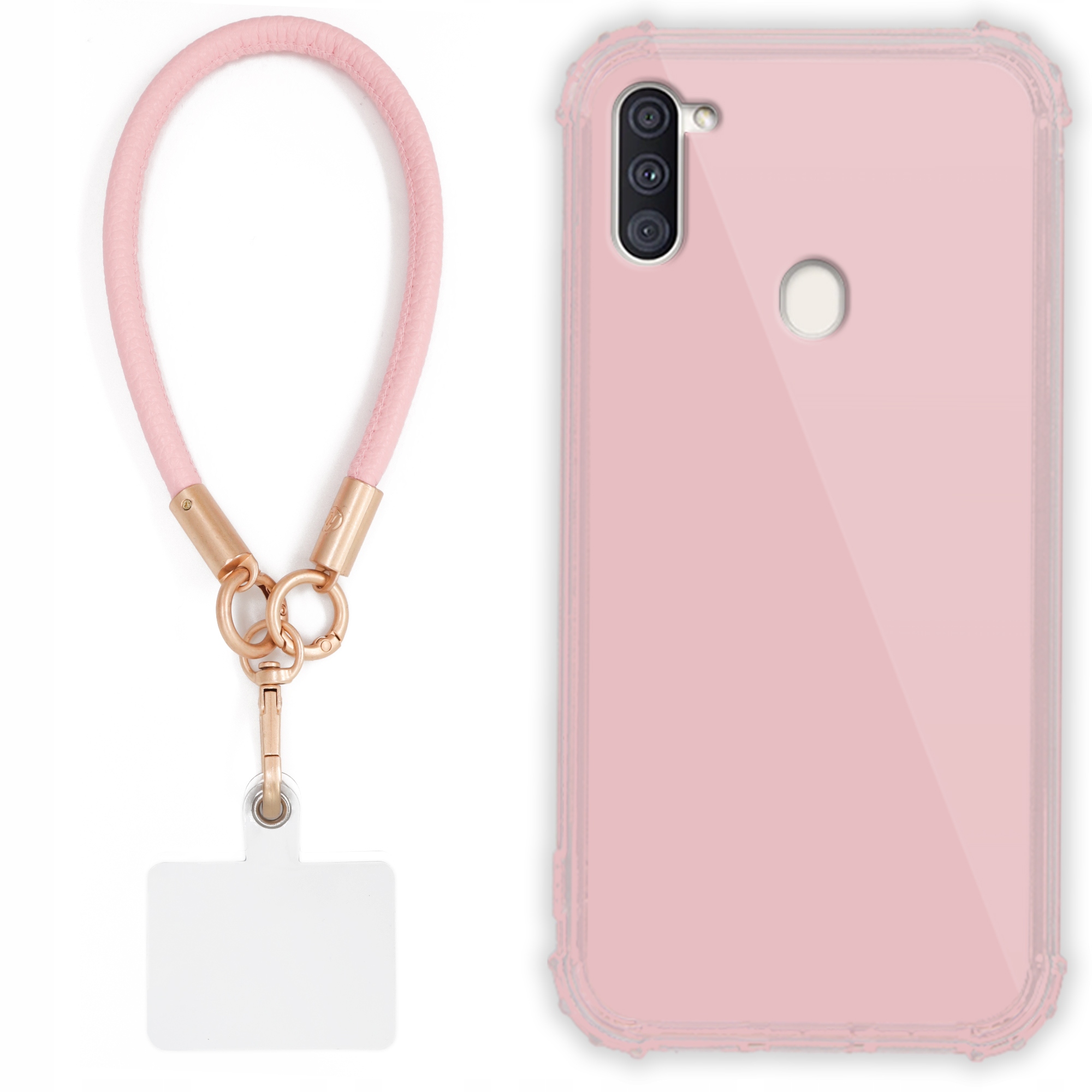 Pouzdro Pro Samsung A11 Case Antishock Pinky Růžové vodítko Odolné Tpu