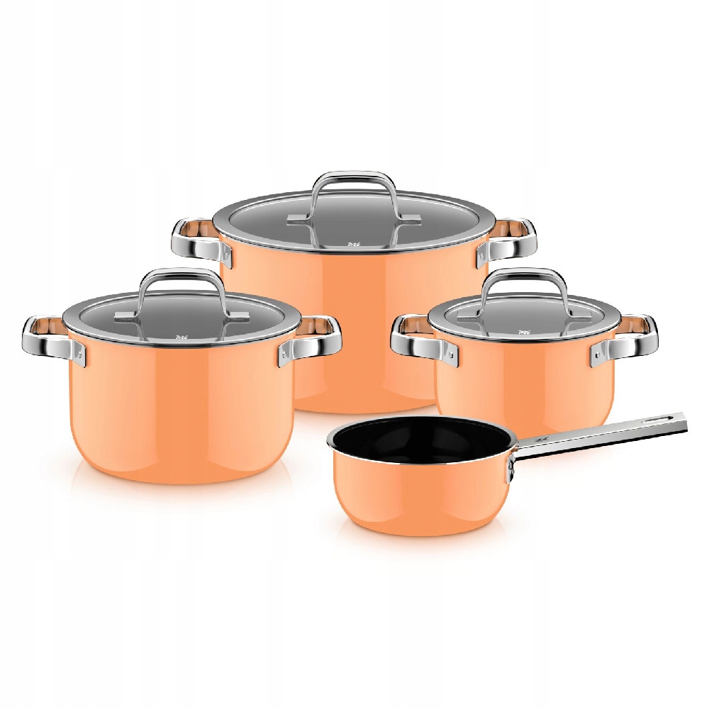 Komplet garnków Wmf Fusiontec Mineral Pro 4 szt. Papaya Orange