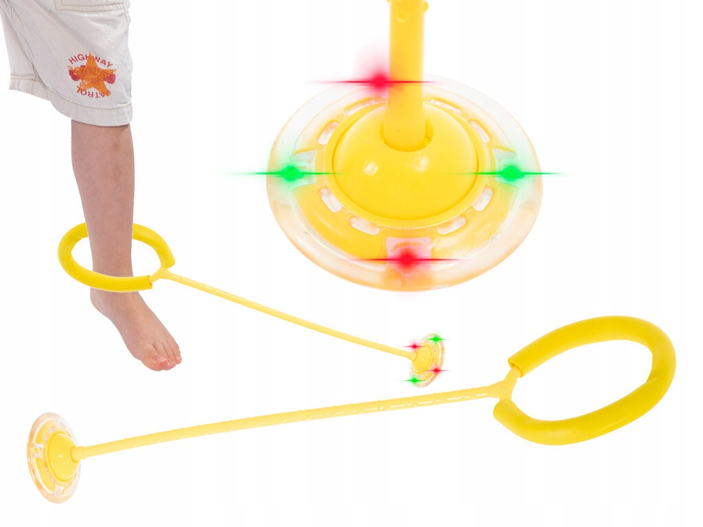 

Hula hop na nogę dla dzieci skakanka żółta Led