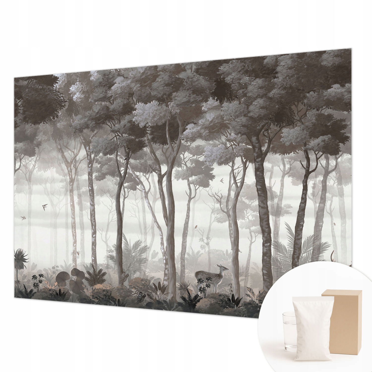 Flizelinová fototapeta Trvalá dekorace domu lepidlo Lesní magie 312 x 219 cm