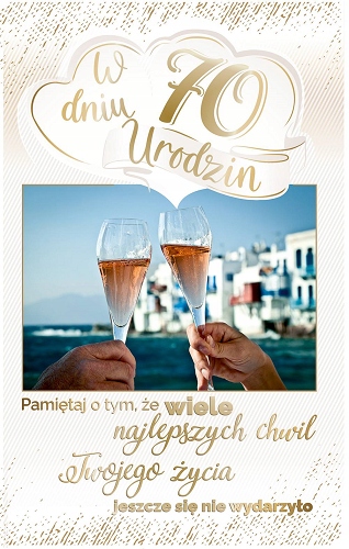 

Na 70 urodziny Kartka z życzeniami Premium PS17