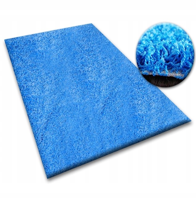 Kusový koberec Shaggy Izebelie 5cm modrý 25711-925