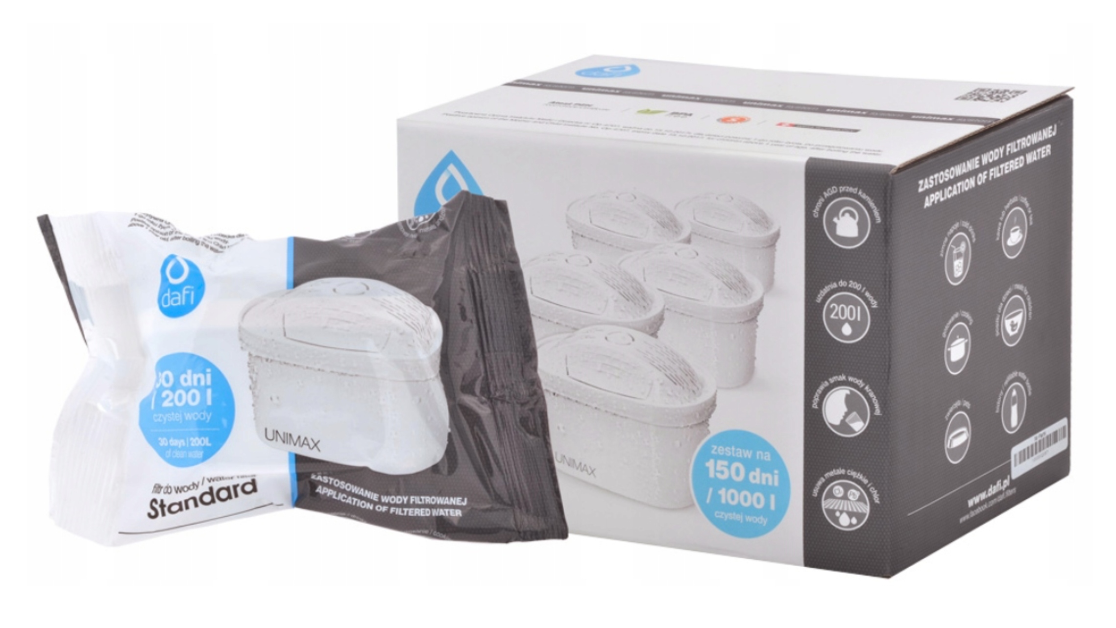 

5 Sztuk Wkład Filtr Dafi Unimax Do Brita Maxtra