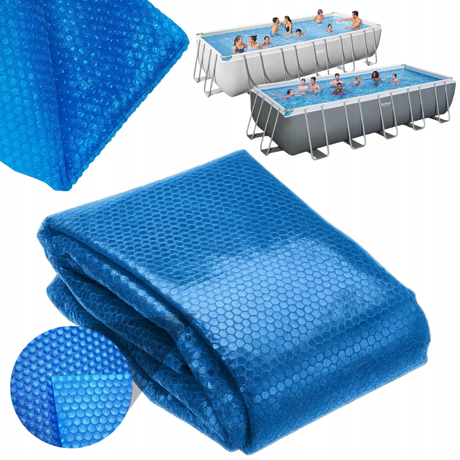 Bublinková krytka na bazén Steel Pro Max 640 x 274 cm Bestway 220 Mikronov