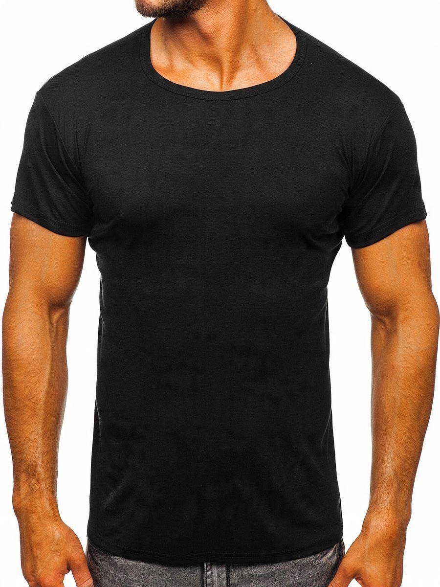 

T-shirt Bez Nadruku Czarny NB003 Denley_xl