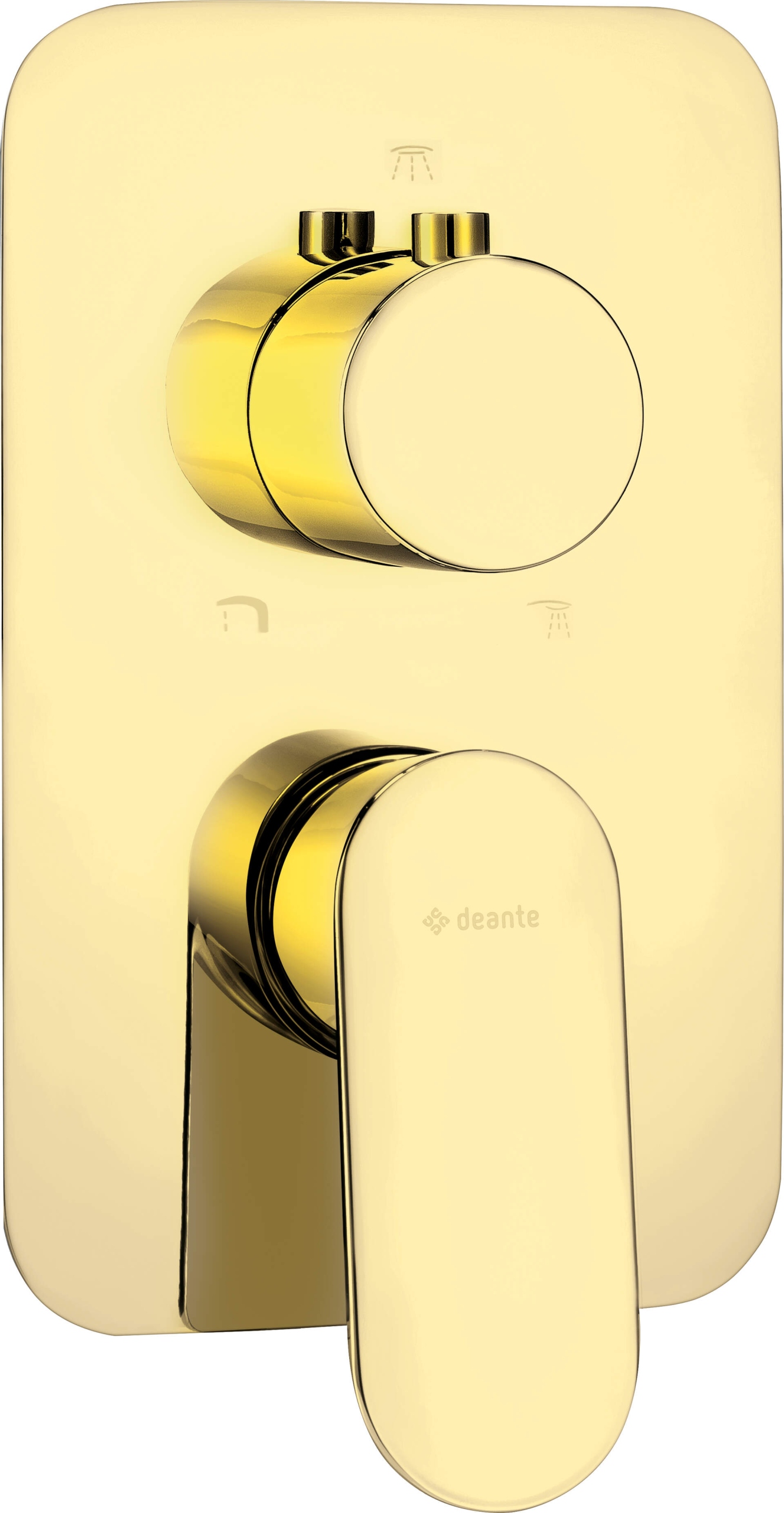 Vonkajší miešací box Zlatá podomietková mosadz 80x130x210 mm