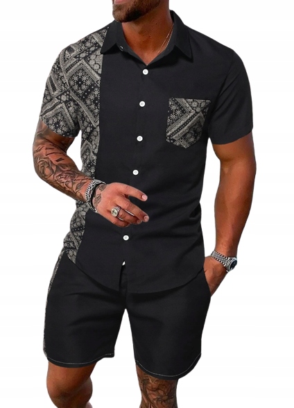 SHEIN KOMPLET MĘSKI KOSZULA I SPODENKI L 1M7A