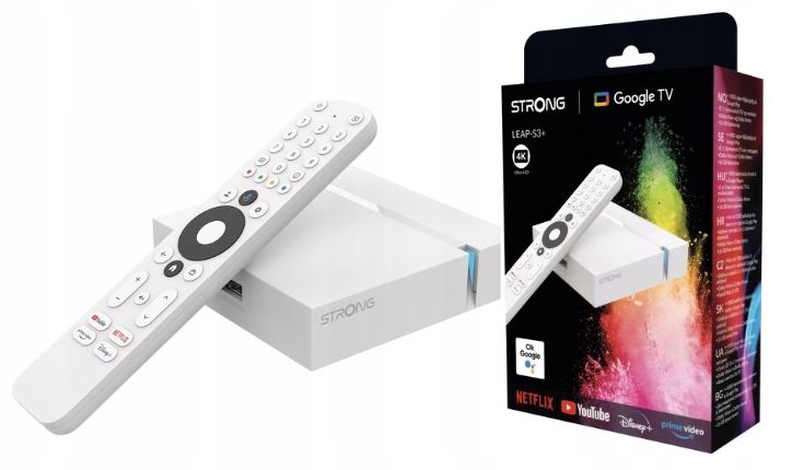 Přehrávač médií Strong Leap S3+ Ultra Hd 4K Google Tv Box Dolby