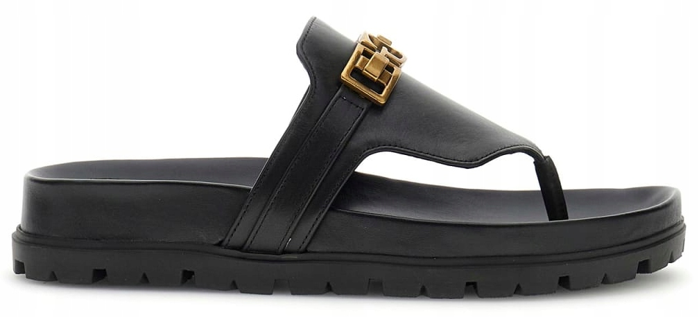 Nazouváky Dámské Žabky Ploché Kožené Logované Módní Ženské Guess 37