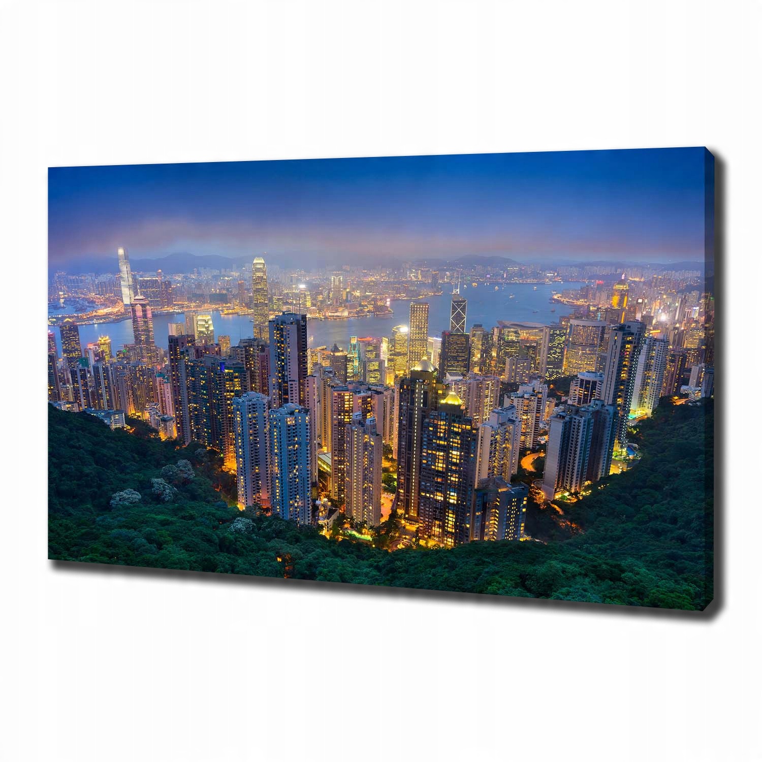 

Foto obraz na płótnie Hongkong nocą 100x70 cm