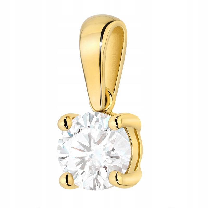 Piękna Złota Zawieszka pr. 585 z Diamentem Laboratoryjnym 1,00ct 14k
