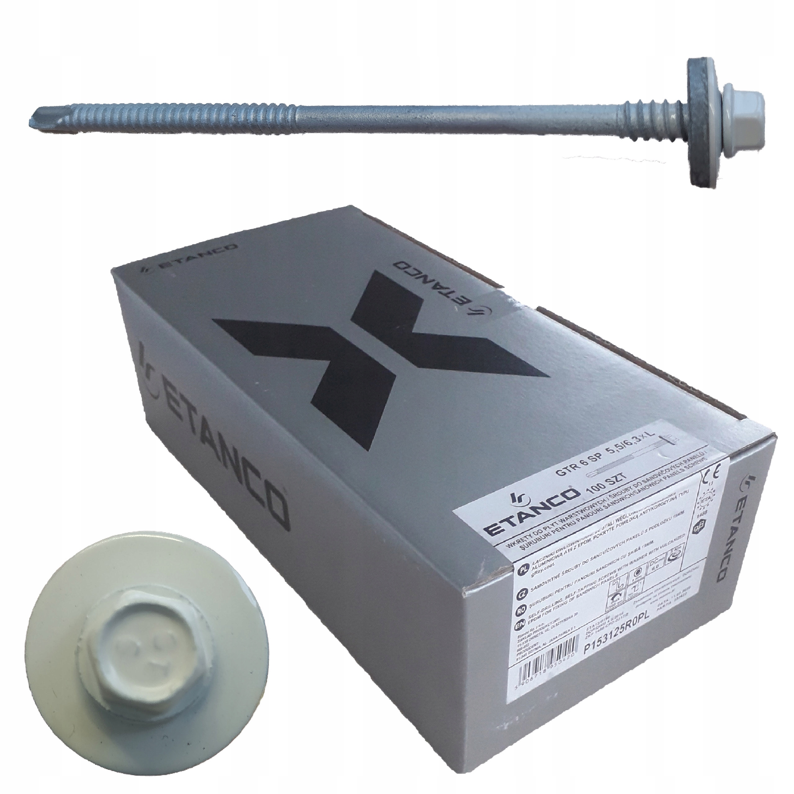 

Wkręty do płyt warstwowych 150mm 100szt Białe 9002