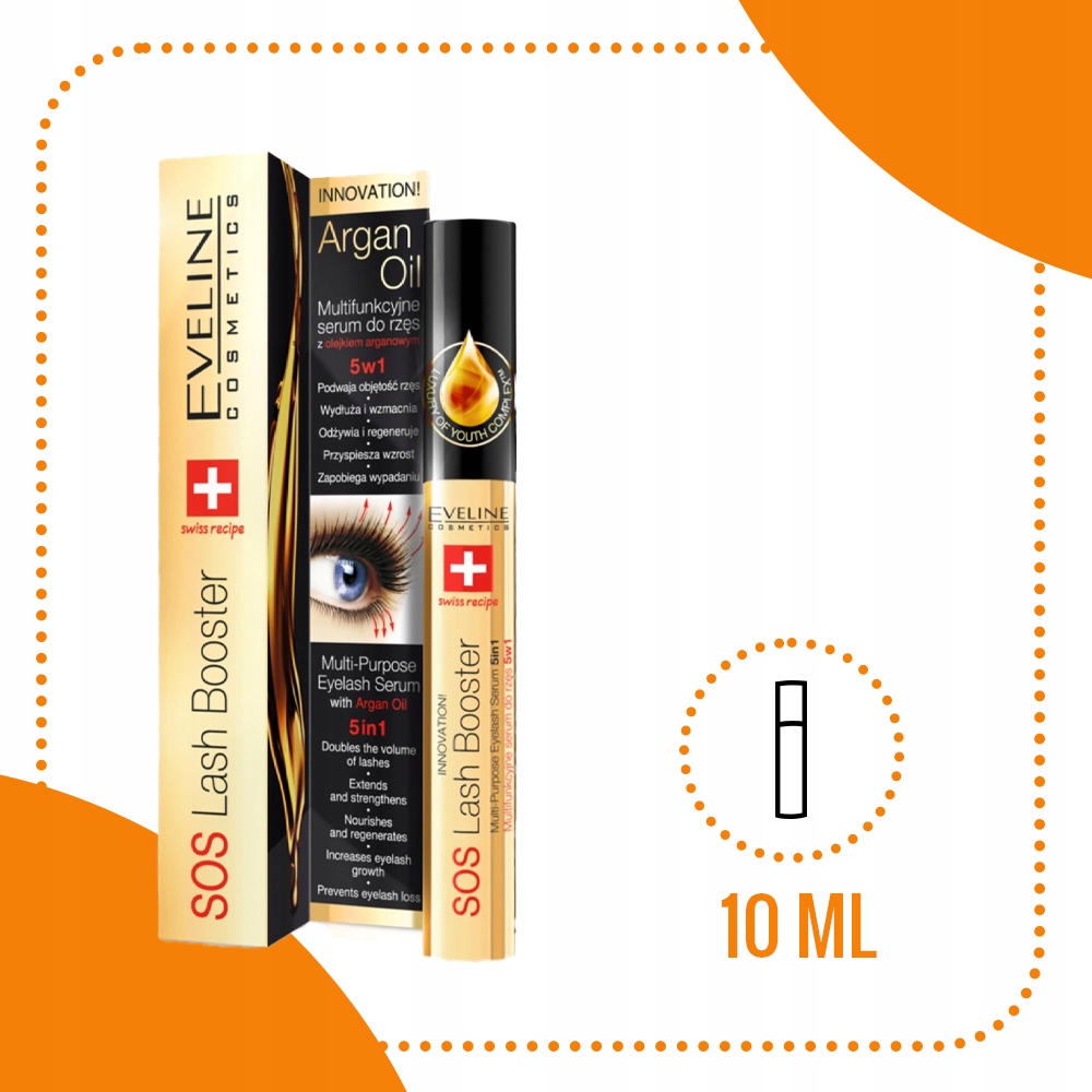 EVELINE 5W1 SERUM ODŻYWKA DO RZĘS OLEJEK ARGANOWY Marka Eveline Cosmetics