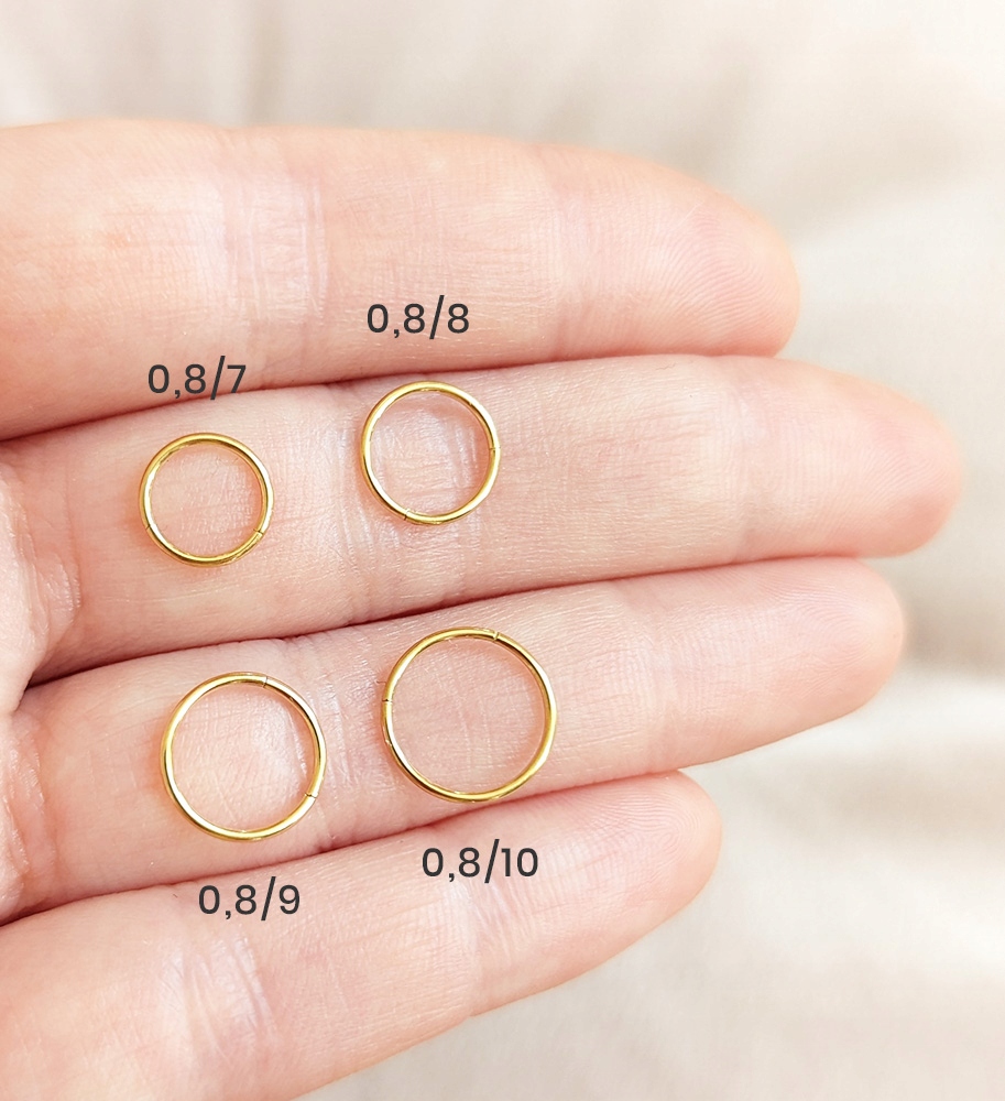 KOLCZYK KÓŁKO ZŁOTY CLICKER STAL 316L 0,8/6 Marka Inna marka