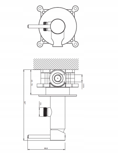 Omnires Y System bidetowy podtynkowy CZARNY Kod producenta SYSYBI2BL