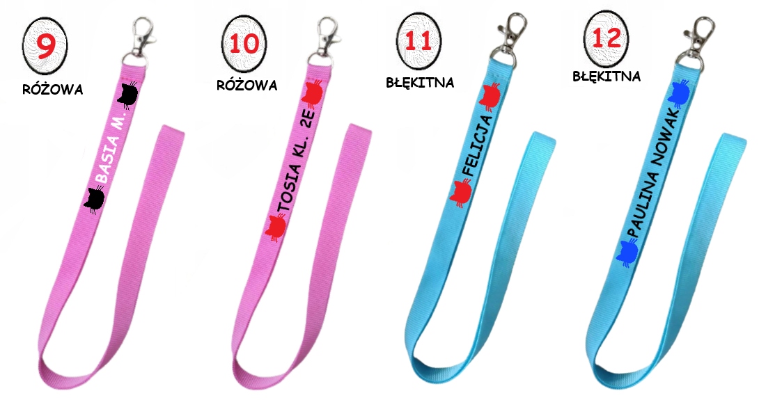Smycz na klucze z imieniem Producent inny