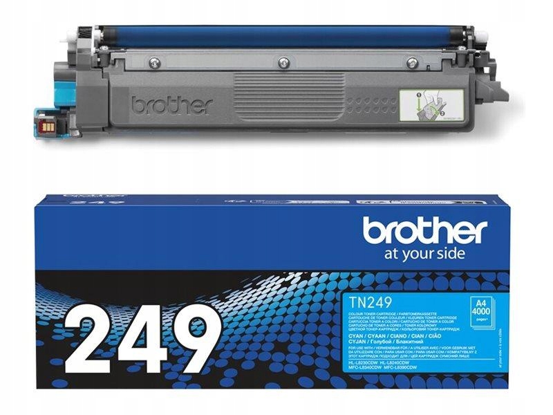 Brother TN-249C Cyan Toner Cartridge Prints 4.000 pages