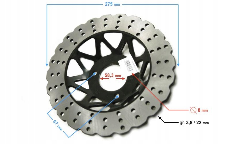 Tarcza hamulcowa przednia do skutera Barton B-Max Producent Moretti