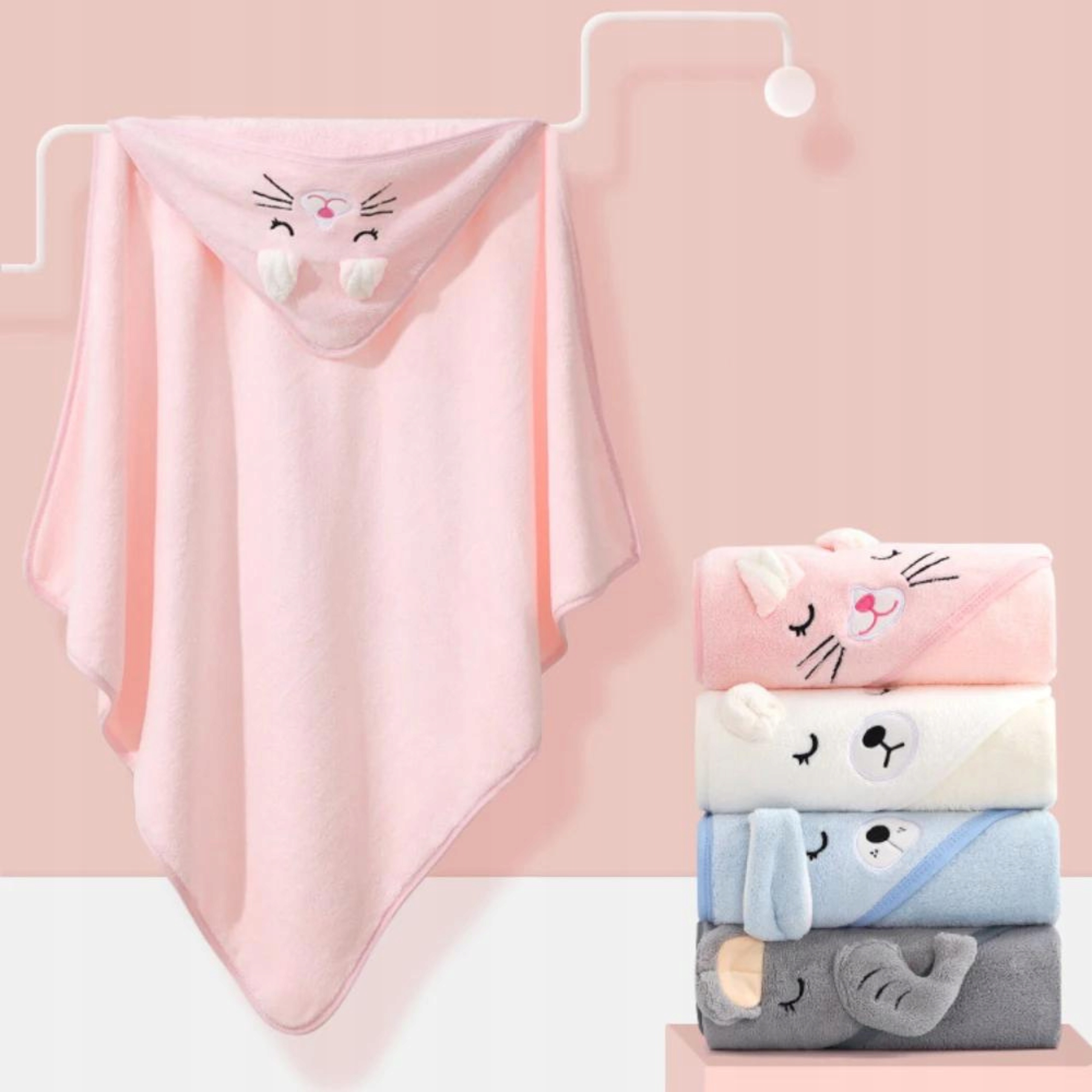 RĘCZNIK OKRYCIE KĄPIELOWE Z KAPTUREM PONCZO 80X80 CM KĄPIELOWY Z KAPTURKIEM Marka inna marka