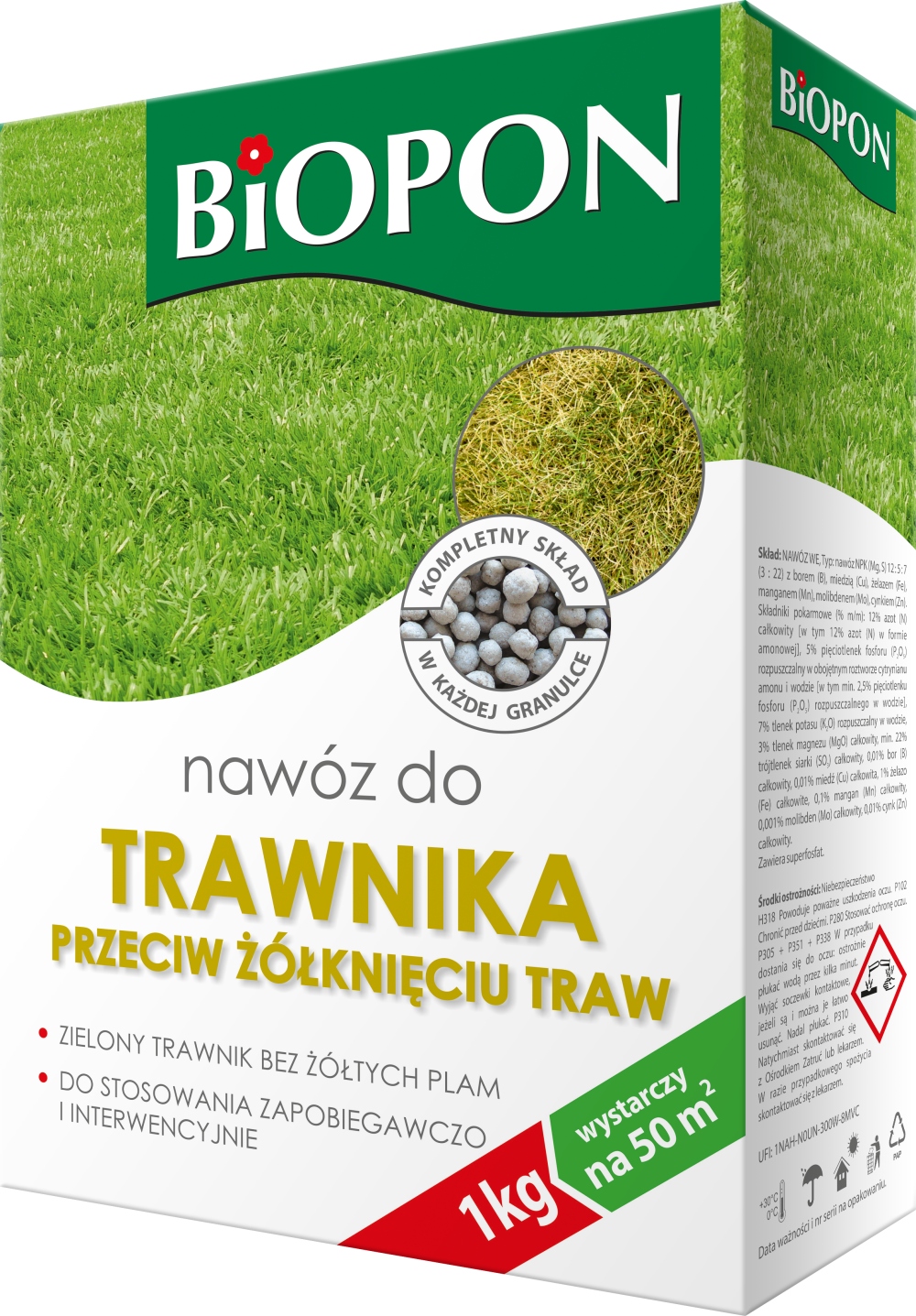 

Nawóz Do Trawnika- Przeciw Żółknięciu Traw 1KG Bio