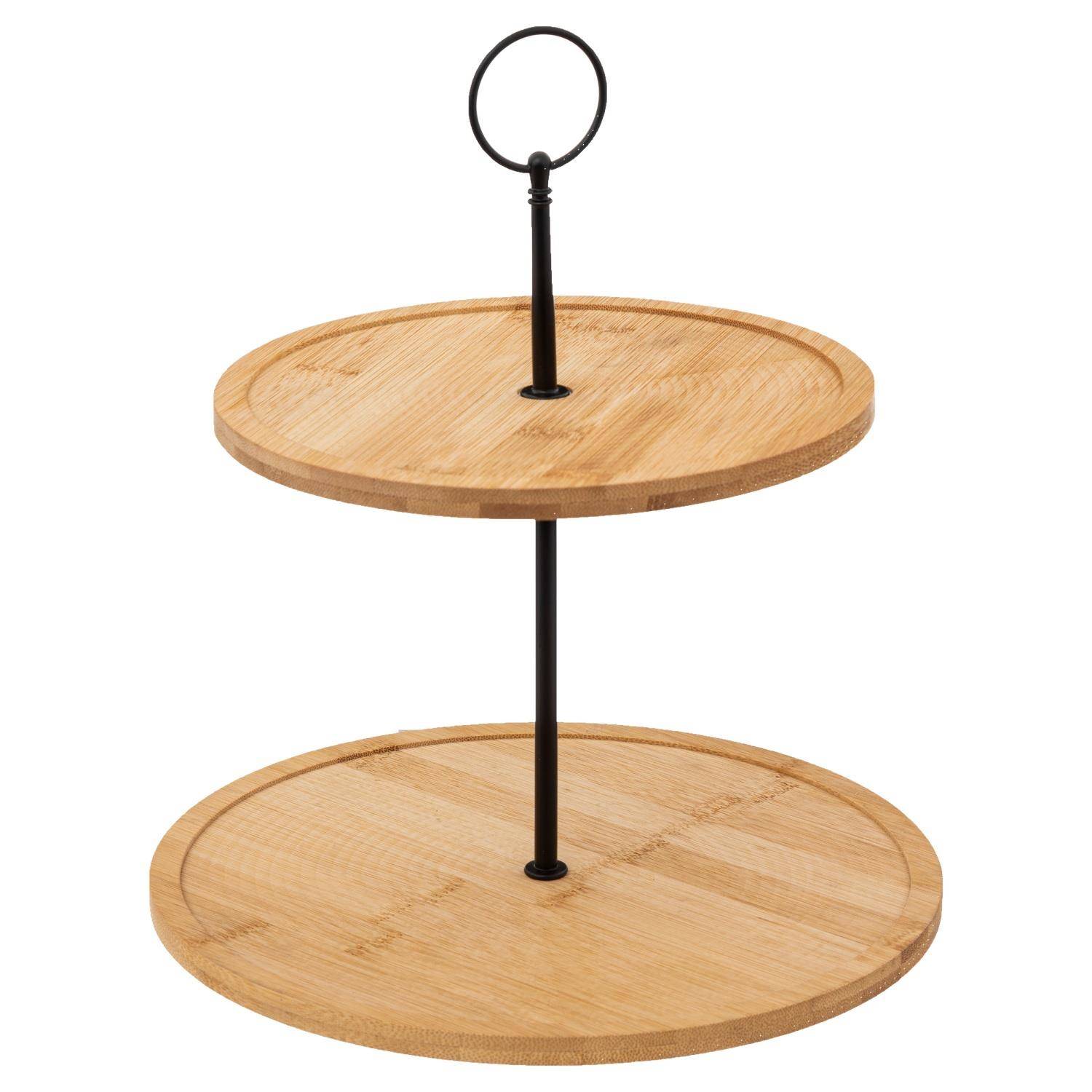 

Patera Na Ciasto Bambusowa 2 poziomy wys.30cm