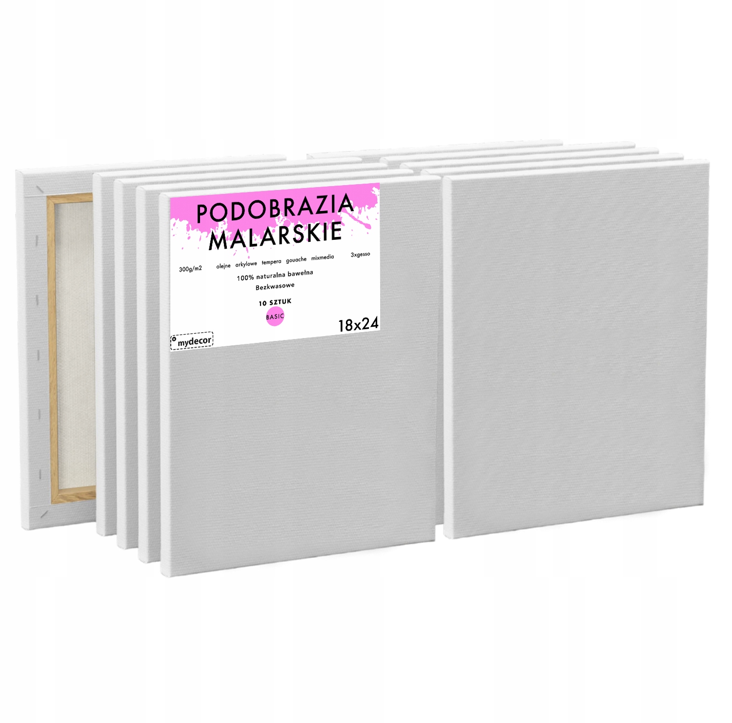 Malířské Plátno Mydecor 18x24 cm sada 10 ks