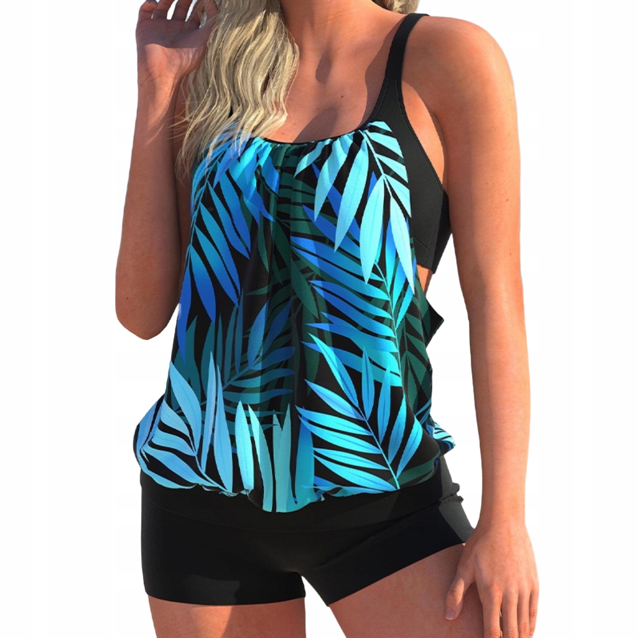 STRÓJ KĄPIELOWY DWUCZĘŚCIOWY DAMSKI BIKINI TOP SPODENKI 4XL