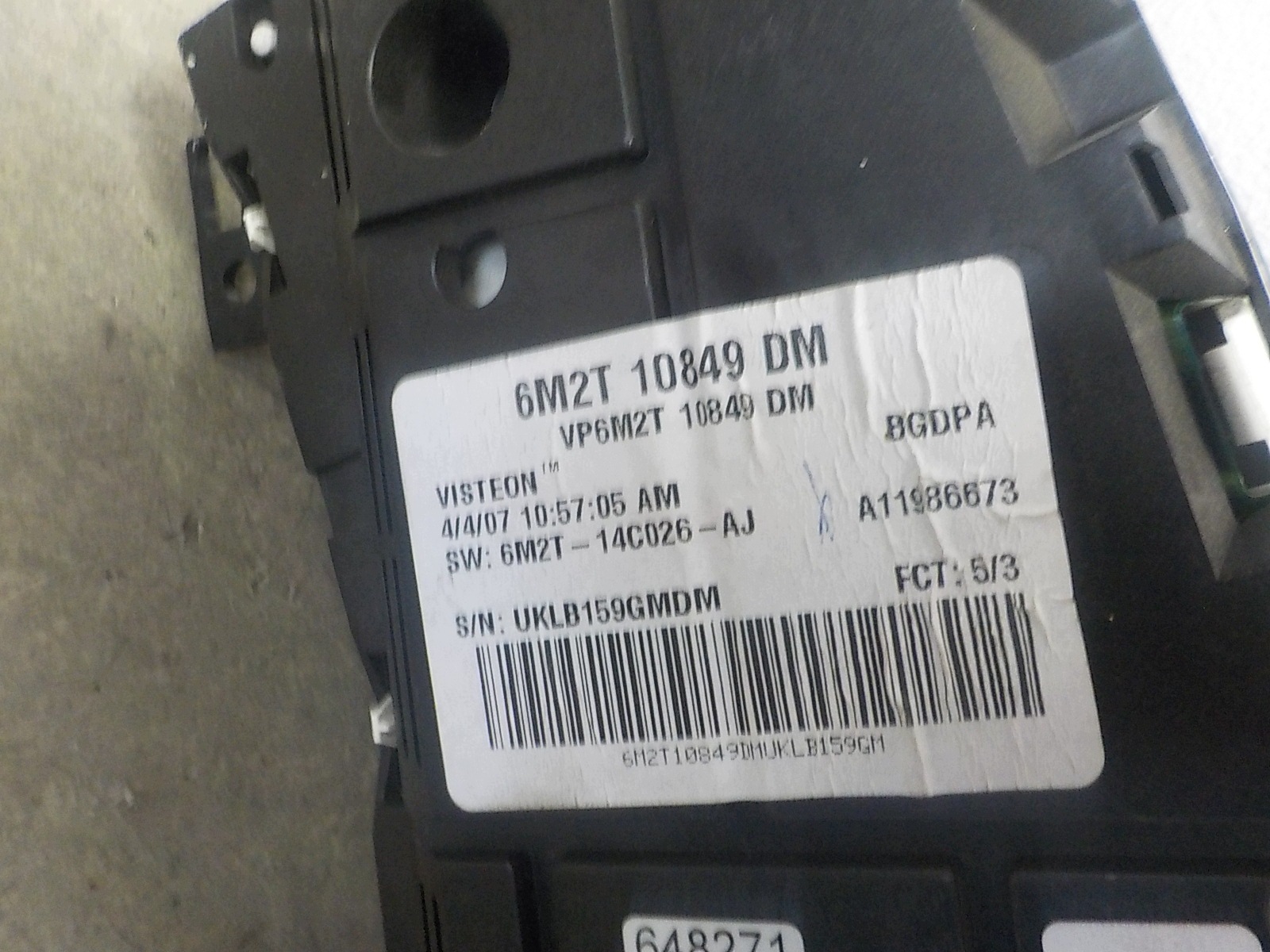 FORD S-MAX a budíky do auta 6M2T-10849-DM