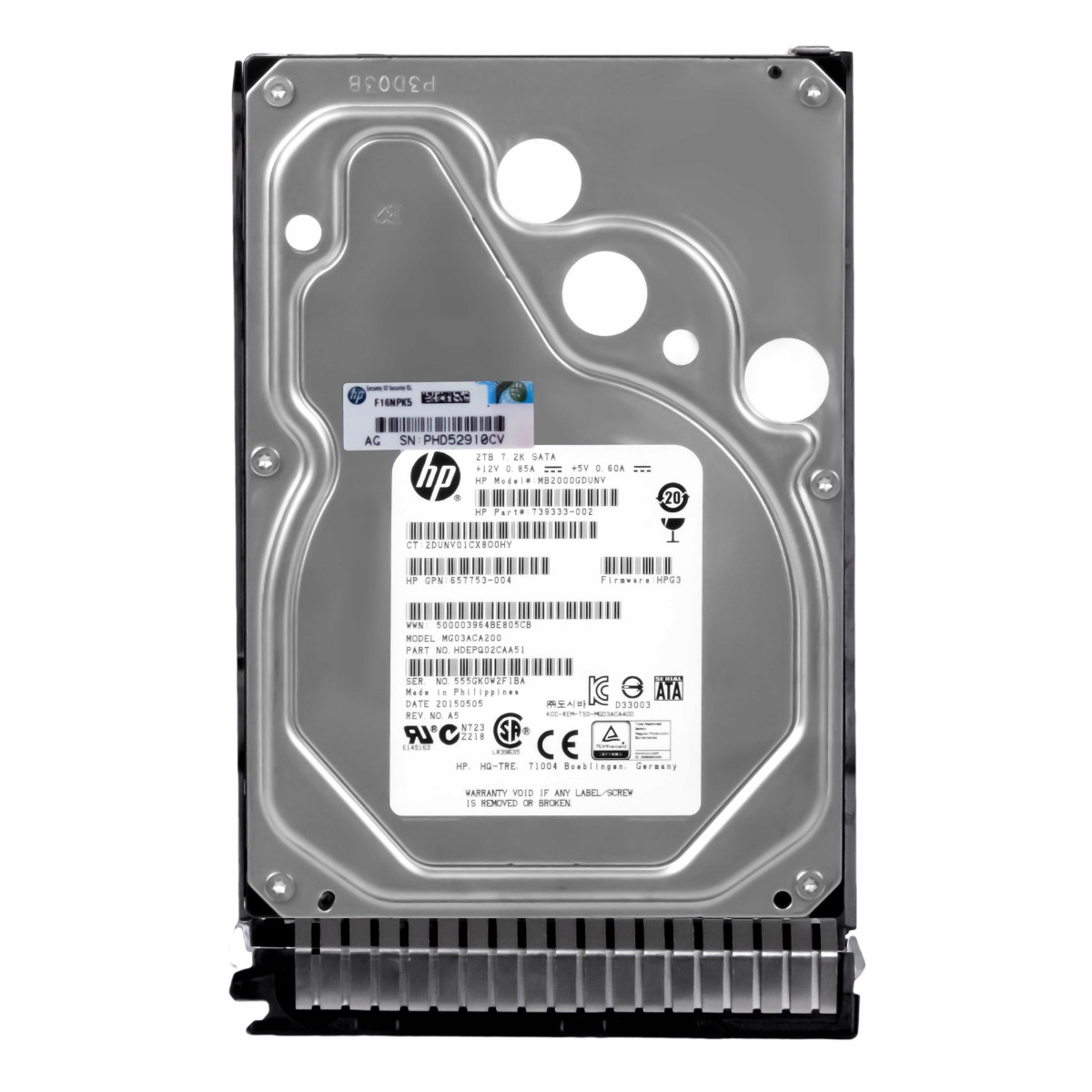 Hp 658102 739333-002 2TB 7.2K 64MB Sata III 3.5" Hdd MB2000GDUNV
