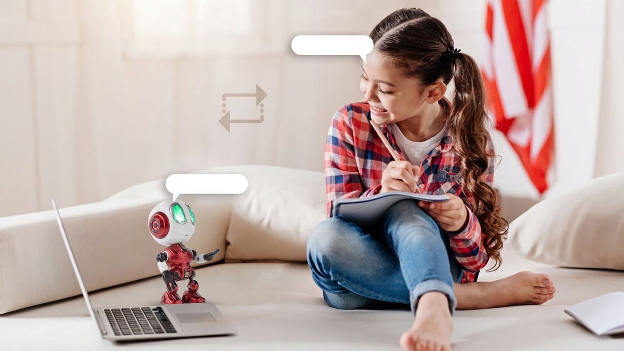 Robot VOICE BLUE mówi powtarza świeci Rebel Marka Rebel