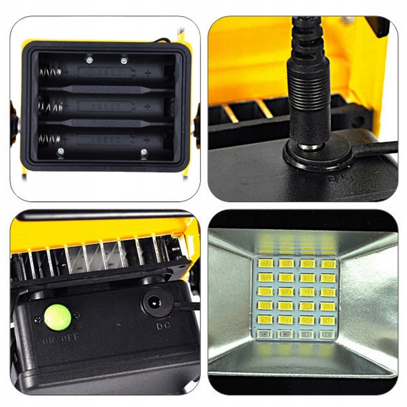 HALOGEN PRZENOŚNY LED LAMPA ROBOCZA AKUMULATOR NAŚWIETLACZ REFLAKTOR 100W Kod producenta M210 HALOGEN LAMPA PRZENOŚNA LED FORTRADE