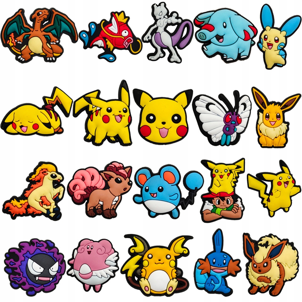 Pin Připínáček na boty Crocs Crocs 20 sponek – Pokémon přívěsky