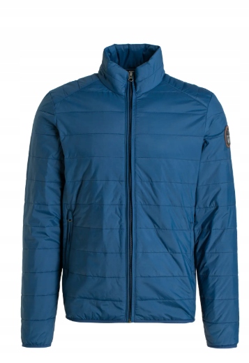 Napapijri Modrá Prošívaná Bunda Se Zipem Na Boky, K1K