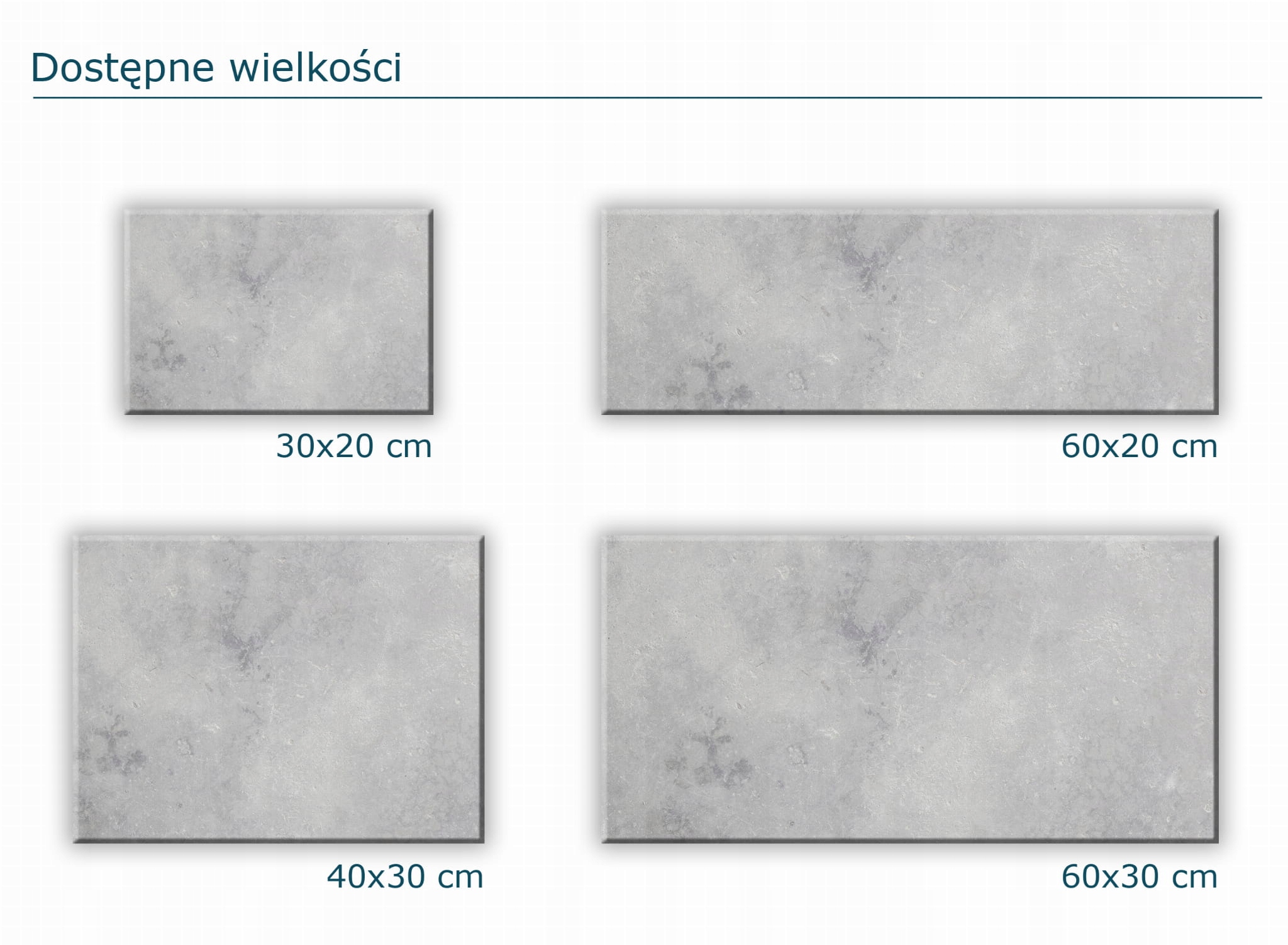 SZKLANA PODSTAWKA POD ZNICZE 60x20cm Beton 275c Długość 60 cm