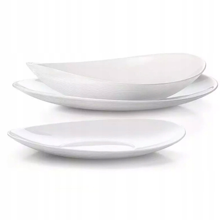 Obedový Set Bormioli Prometeo 18 Ks, Biely, Sada Tanierov Pre 6 Osôb