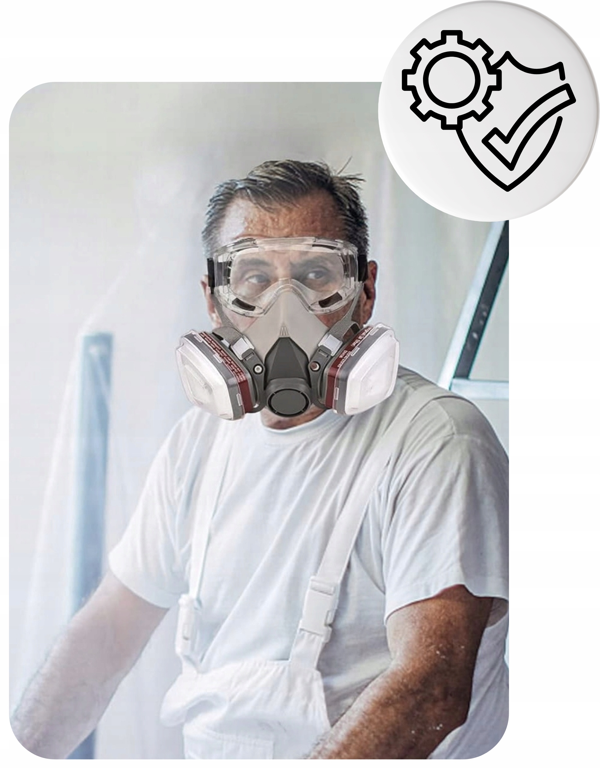 MASKA LAKIERNICZA PÓŁMASKA OCHRONNA PRZECIWPYŁOWA ZESTAW FILTRY WKŁADY Liczba sztuk 1 szt.