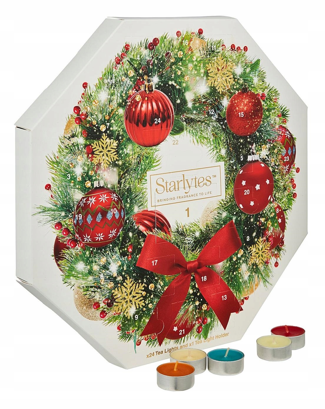 

Kalendarz Adwentowy 24 x Zapachowe Świeczki Holder