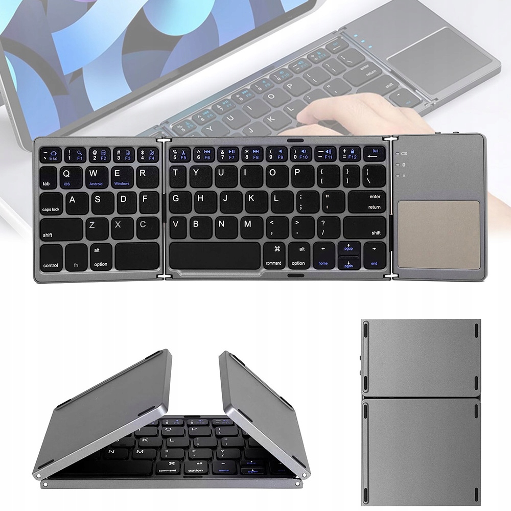 Bezprzewodowa Klawiatura Bluetooth Touchpad Uniwersalna Składana 197,3g