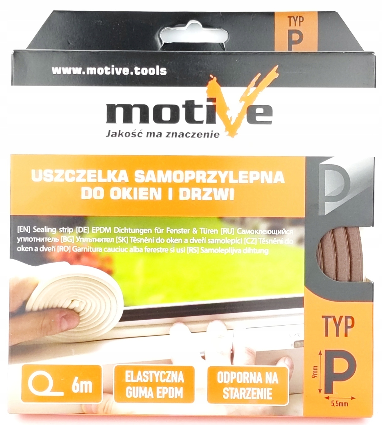 USZCZELKA DO DRZWI SAMOPRZYLEPNA BRĄZOWY 6M