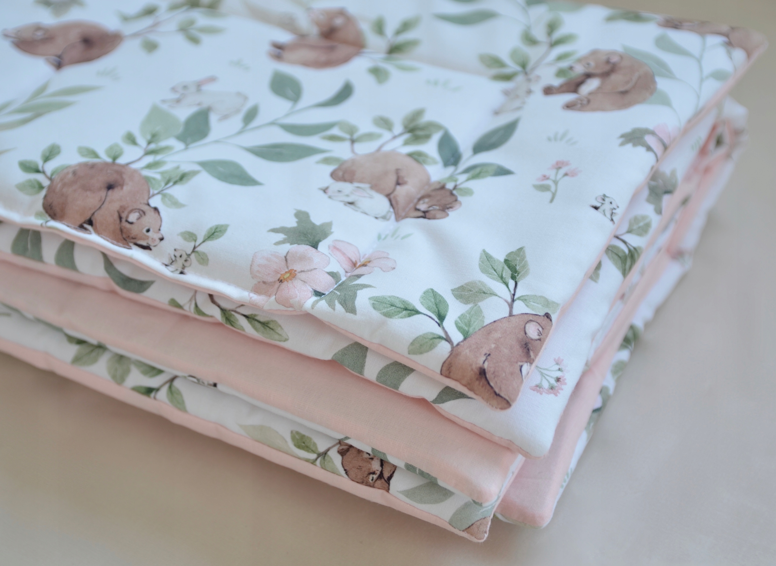 POŚCIEL DO ŁÓŻECZKA Z WYPEŁNIENIEM 75X100 W MISIE Kolor biały